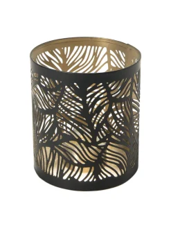 Lisborg Windlicht, Black/Gold