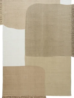 Listrup Flachgewebe-Teppich, Beige-Weiss