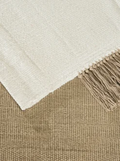Listrup Flachgewebe-Teppich, Beige-Weiss