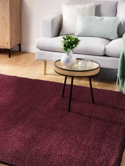 Lounge Hochflor-Teppich, Aubergine