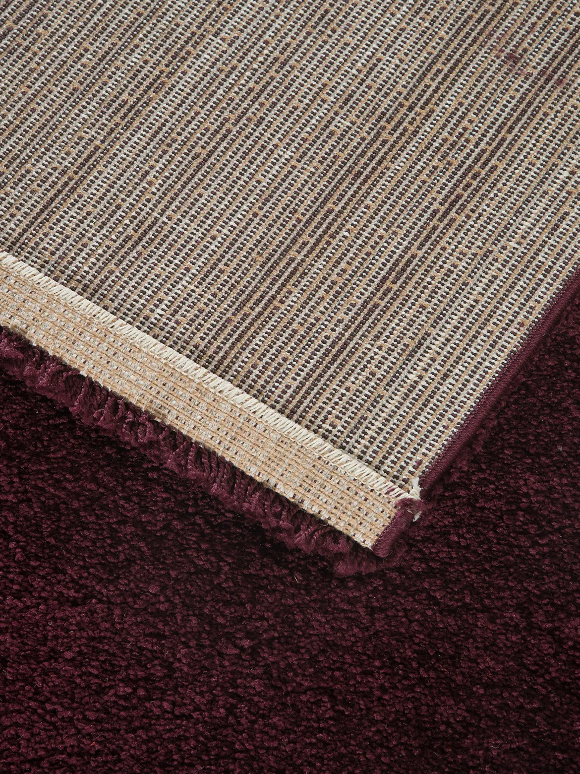 Lounge Hochflor-Teppich, Aubergine