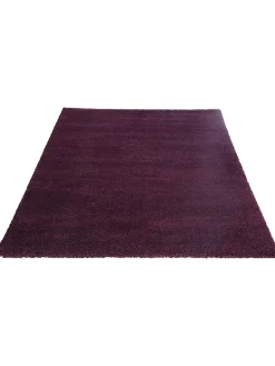 Lounge Hochflor-Teppich, Aubergine