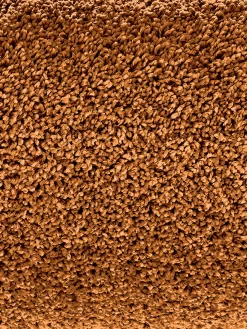 Lounge Hochflor-Teppich, Cognac