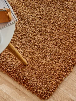 Lounge Hochflor-Teppich, Cognac