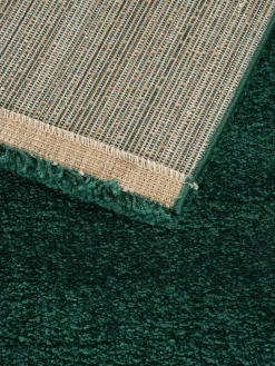 Lounge Hochflor-Teppich, Dunkelgrün