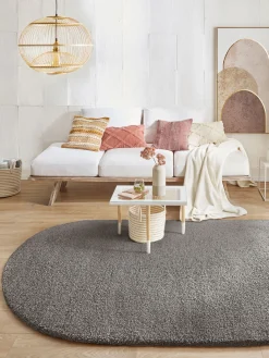 Lounge Hochflor-Teppich, Grau