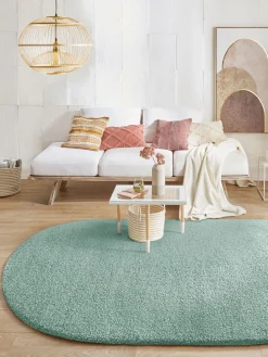 Lounge Hochflor-Teppich, Grün