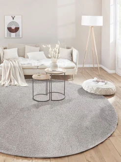 Lounge Hochflor-Teppich, Hellgrau
