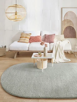 Lounge Hochflor-Teppich, Hellgrau