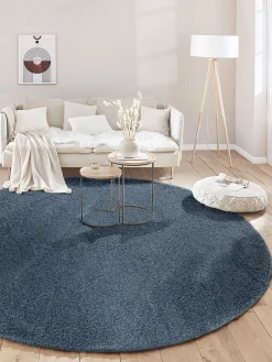 Lounge Hochflor-Teppich, Royalblau