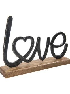Love Aufsteller, Alu/Holz