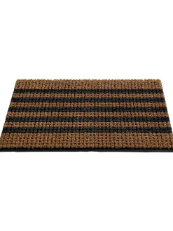 Luiz Stripe Fußmatte, Schwarz/Natur