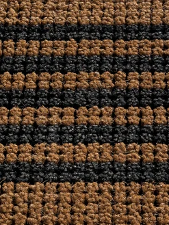 Luiz Stripe Fußmatte, Schwarz/Natur