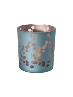 Lunaria Windlicht, Grau/Gold