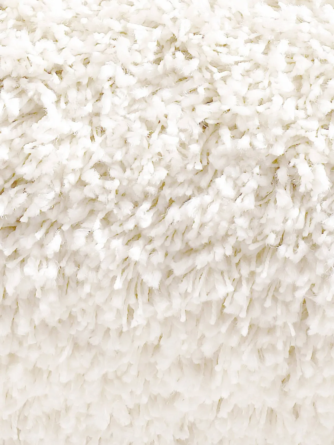 Luxury Shaggy Langflor-Teppichboden, Weiss 060