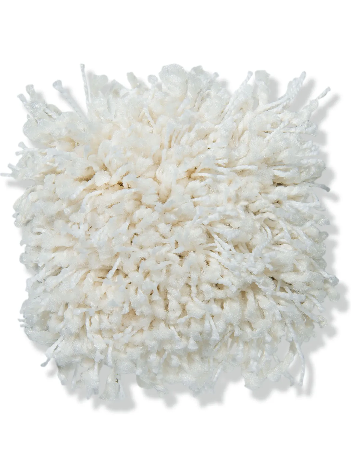 Luxury Shaggy Langflor-Teppichboden, Weiss 060