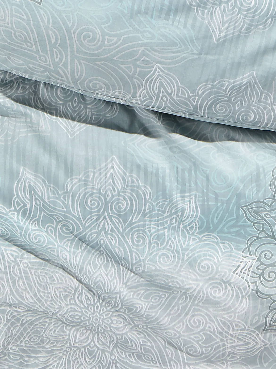 Mandala Renforcé-Bettwäsche, Eggshell Blue