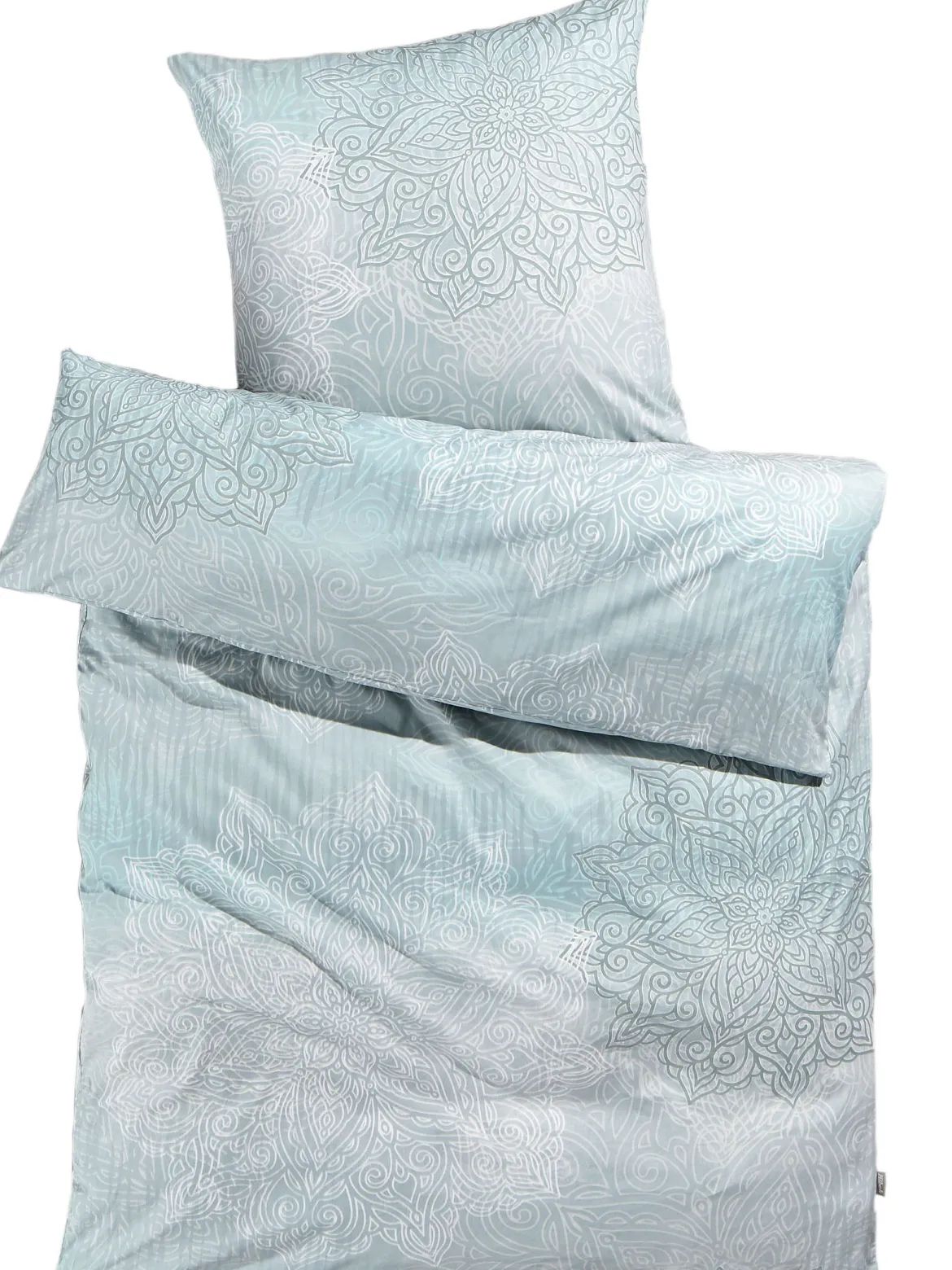 Mandala Renforcé-Bettwäsche, Eggshell Blue