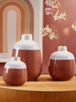 Marianola Vase, Rot/Weiss
