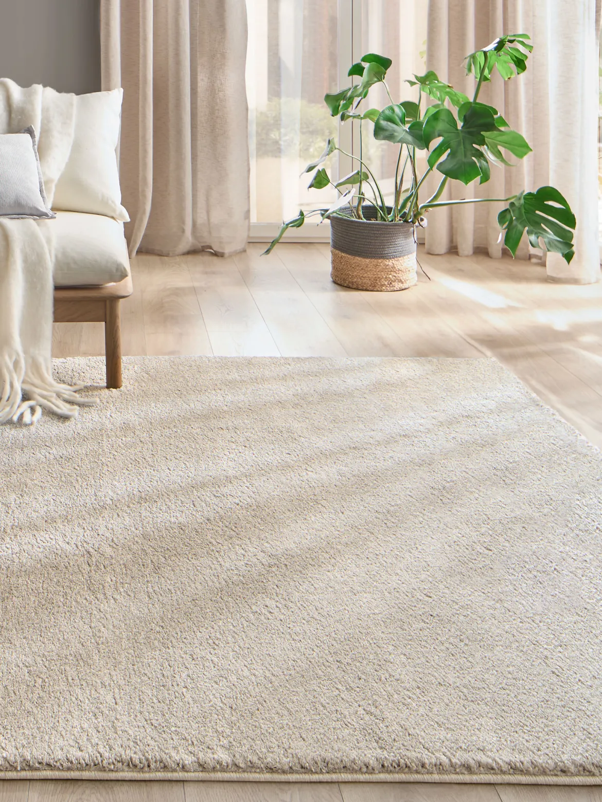 Marten Hochflor-Teppich, Creme