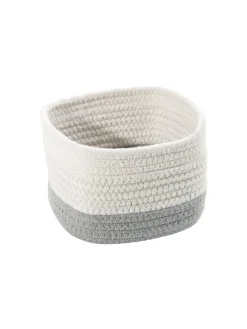 Mjonda Korb, Weiss/Beige/Grau