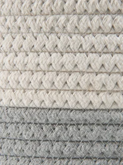 Mjonda Korb, Weiss/Beige/Grau