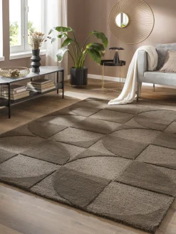 Montioni Woll-Teppich, Dark Brown