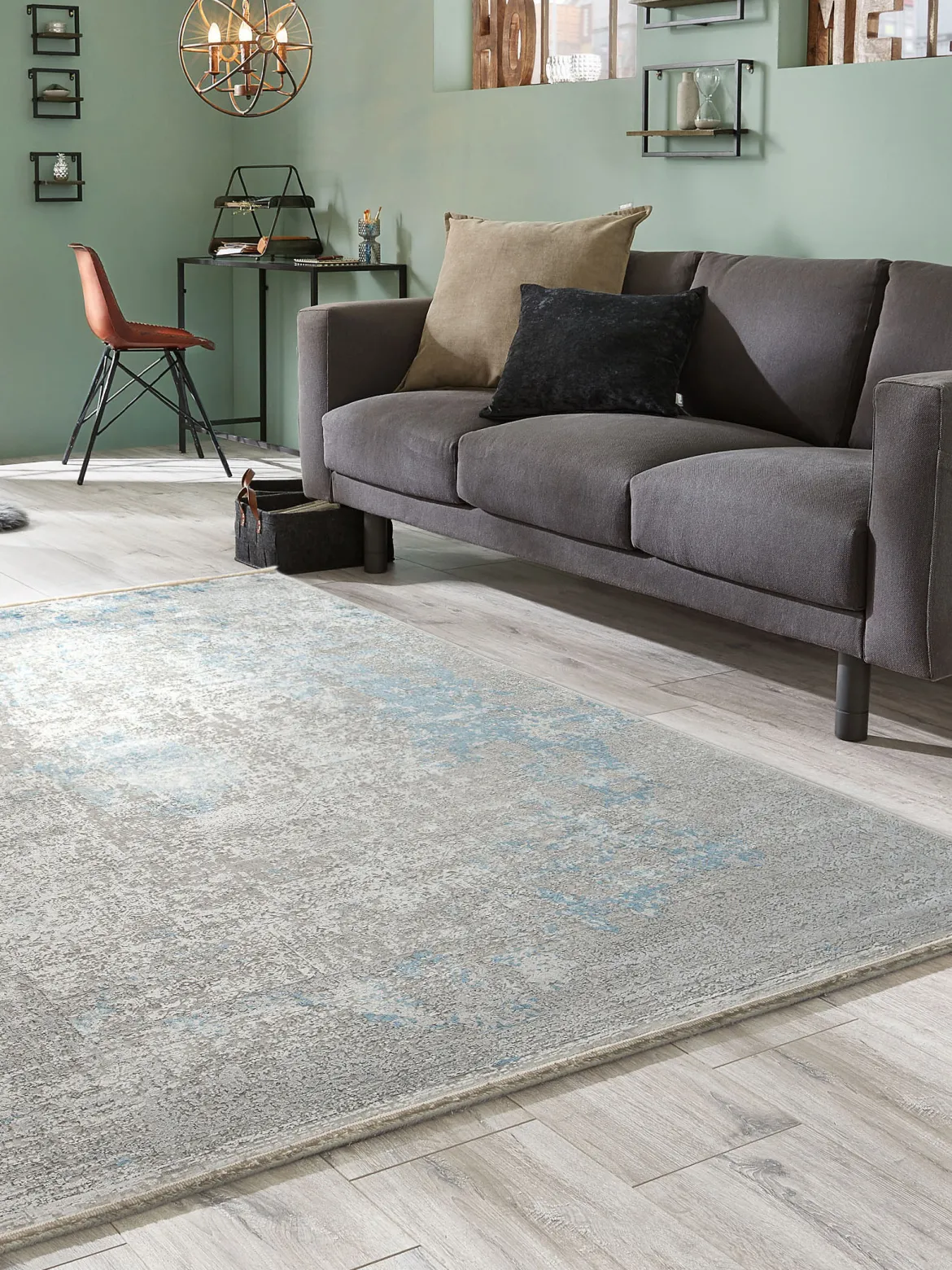 Mytikas Vintage-Teppich, Vintage Blau