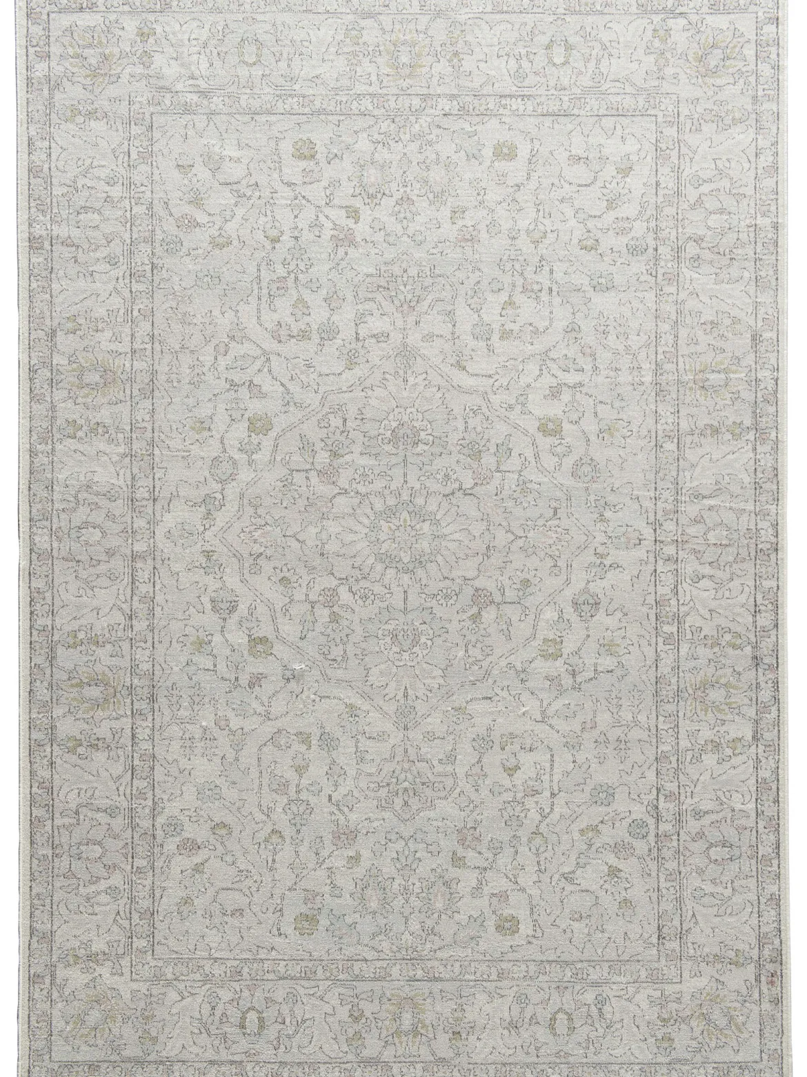 Nafar Vintage-Teppich, Hellblau/rosa