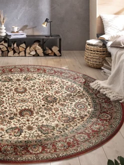 New Smaragd Orient-Teppich, Creme