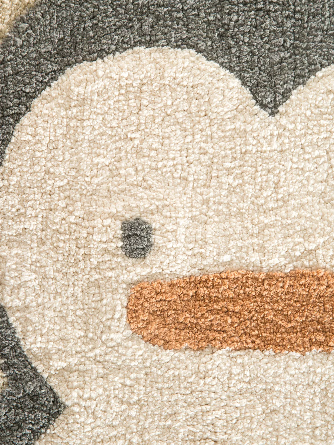 Nilla Pinguin Kinder-Teppich, Beige