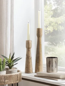 Ningu Kerzenständer, Natural Wood