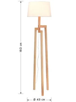 Nordic Touch Standleuchte, Natural/White