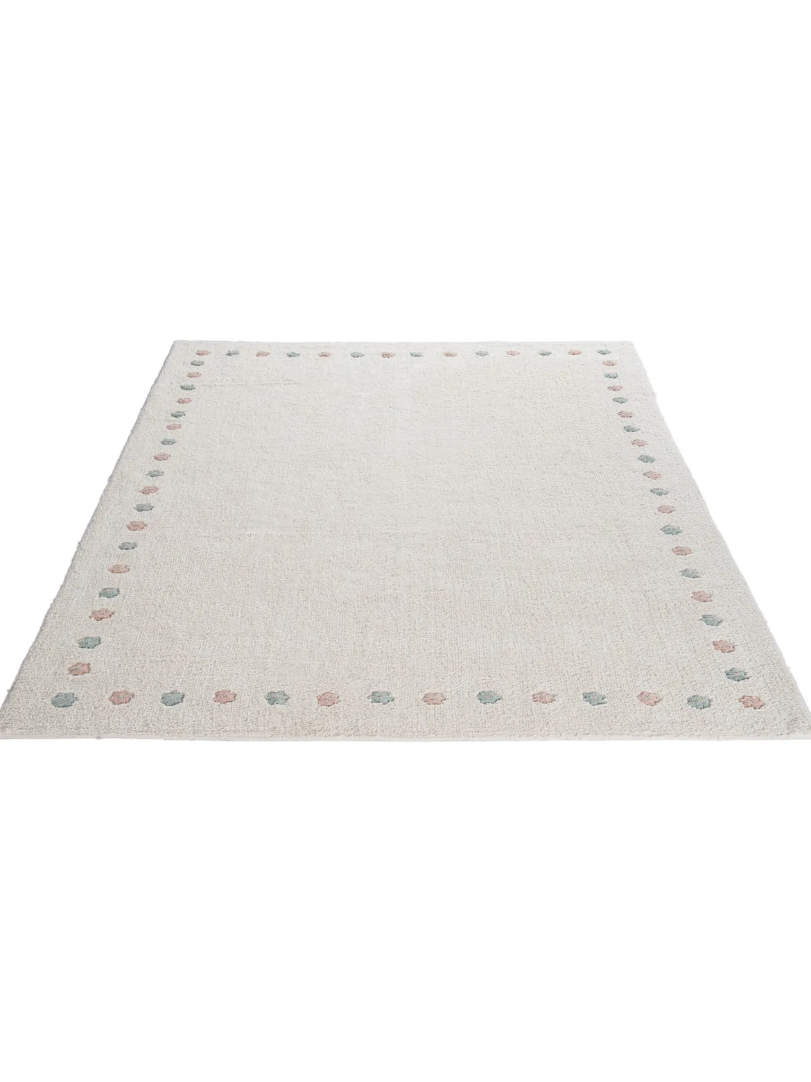 Norrlia Kinder-Teppich, offwhite/rose/blue
