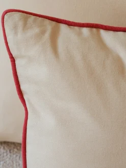 Nova Kissen, Creme/Rot meliert