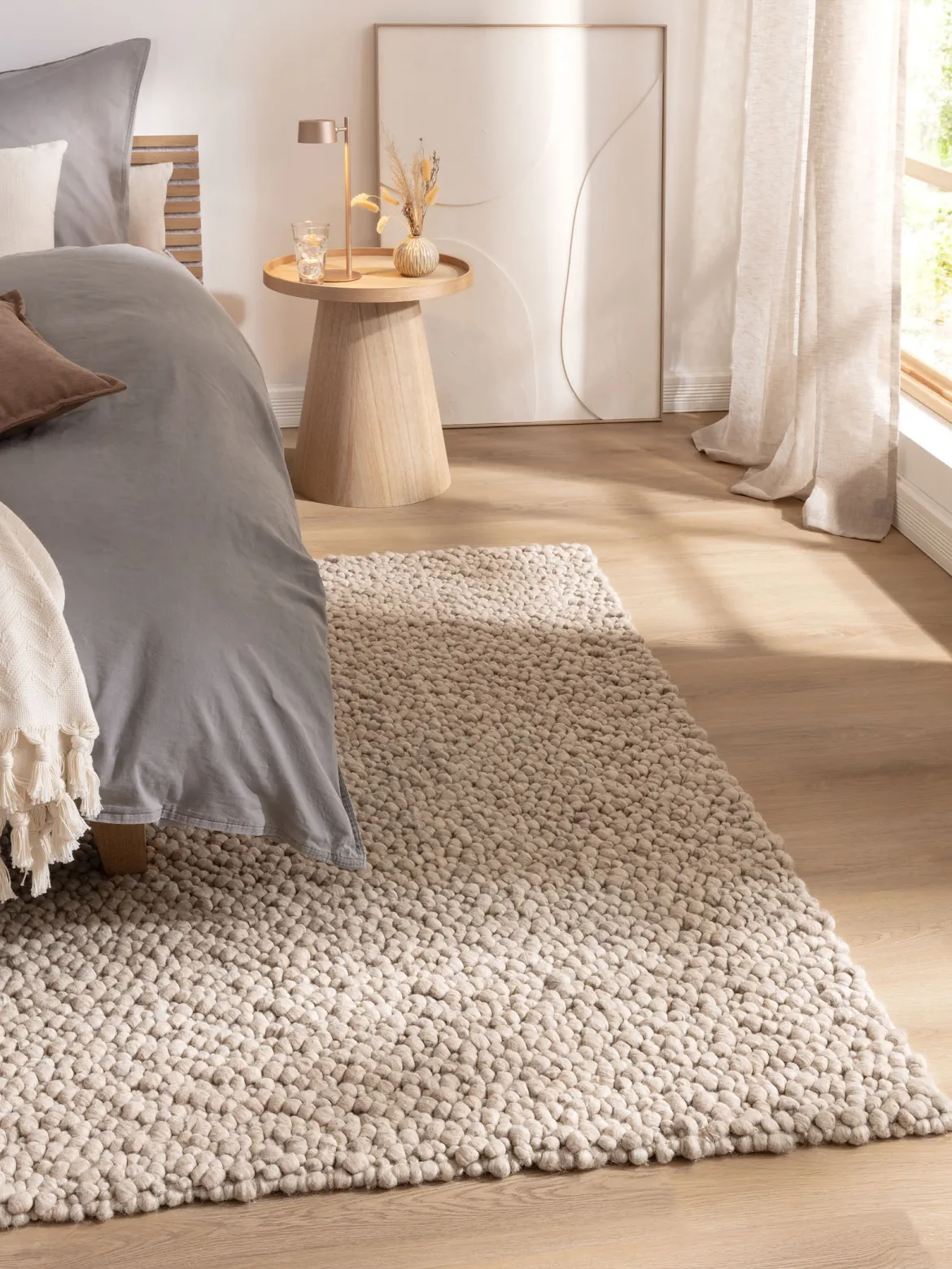 Nysum Woll-Teppich, Beige