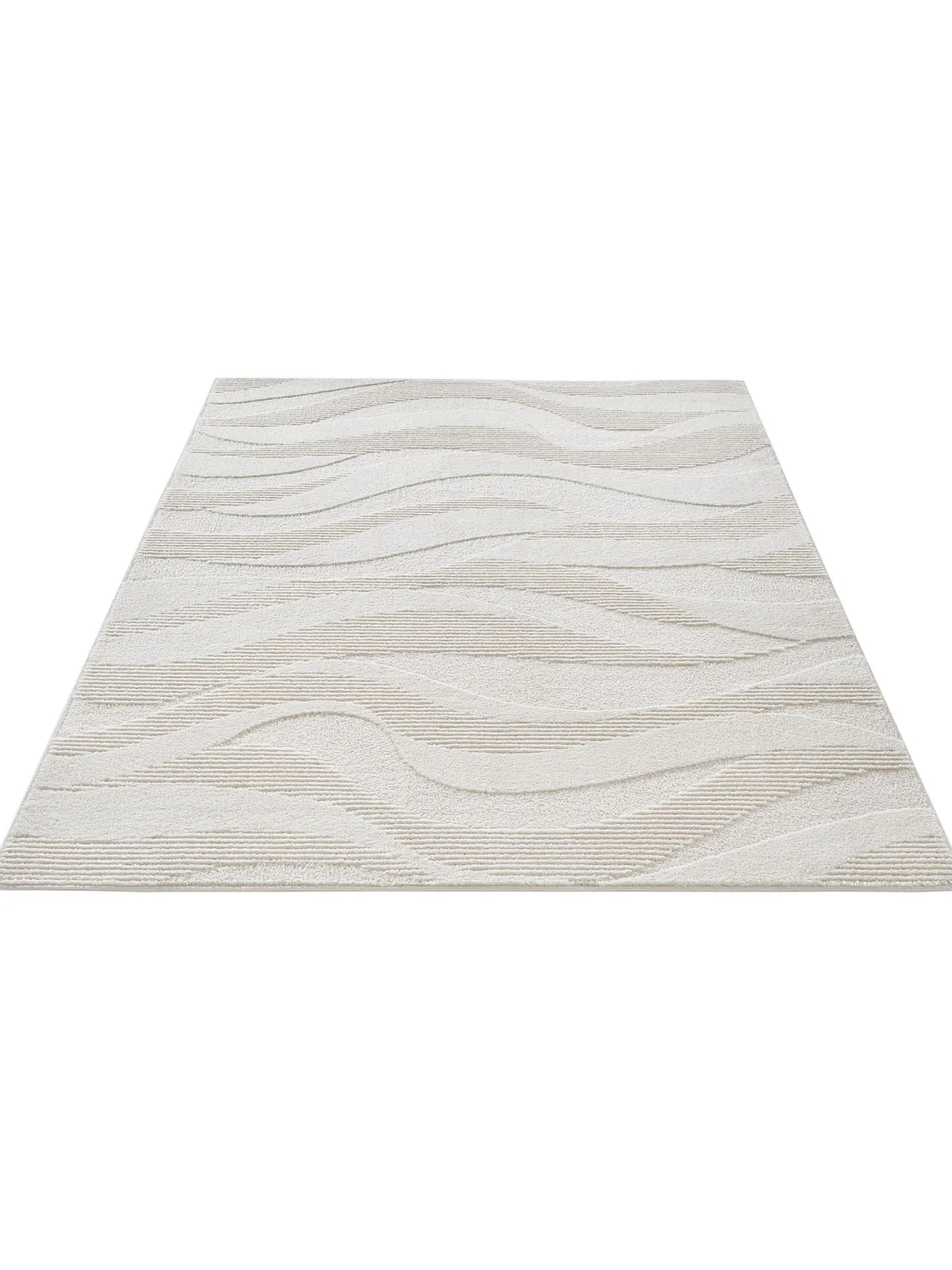 Onde Moderner Teppich, Creme
