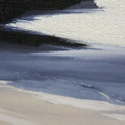 Orkan Leinwand-Druck-handbemalt, Blau