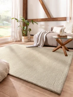 Ourika Hochflor-Teppich, Weiss