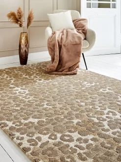 Pangani Moderner Teppich, Dunkelbeige