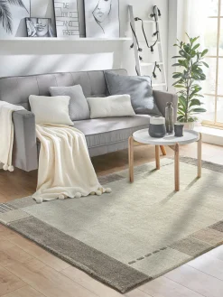 Parwa Nepal-Teppich, Grey Natural