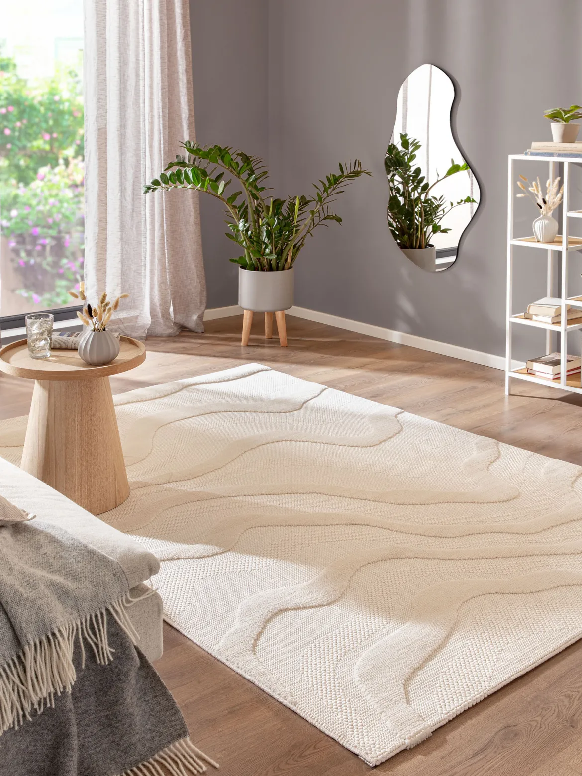 Patara Moderner Teppich, Creme