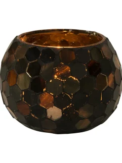 Penya Teelichthalter, Schwarz/Braun