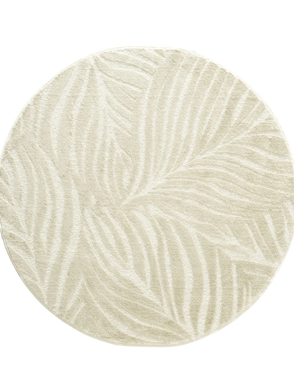Pianta Moderner Teppich, Creme