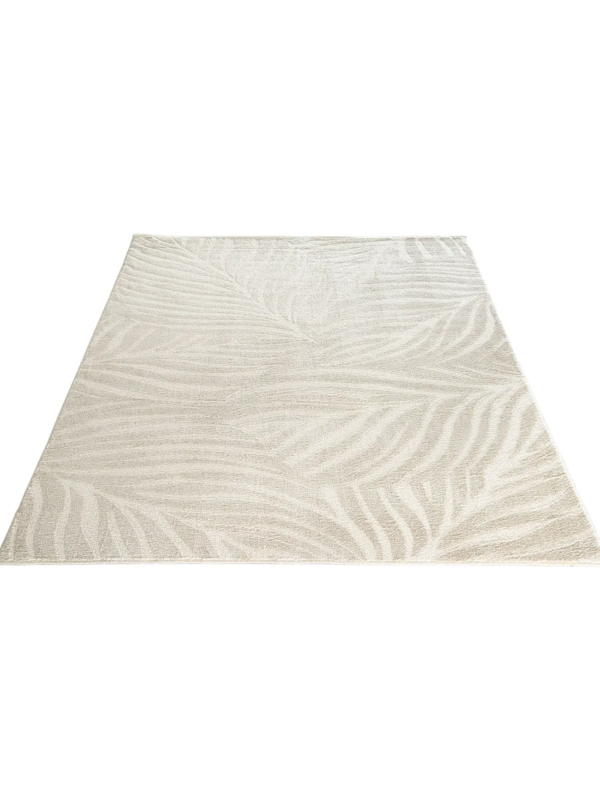 Pianta Moderner Teppich, Creme