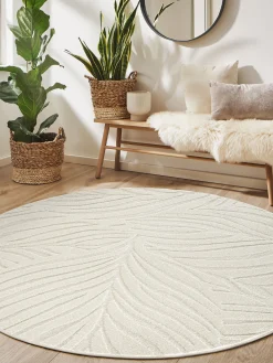 Pianta Moderner Teppich, Ivory