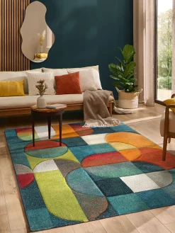 Picobello Moderner Teppich, Multi-Blau