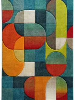 Picobello Moderner Teppich, Multi-Blau