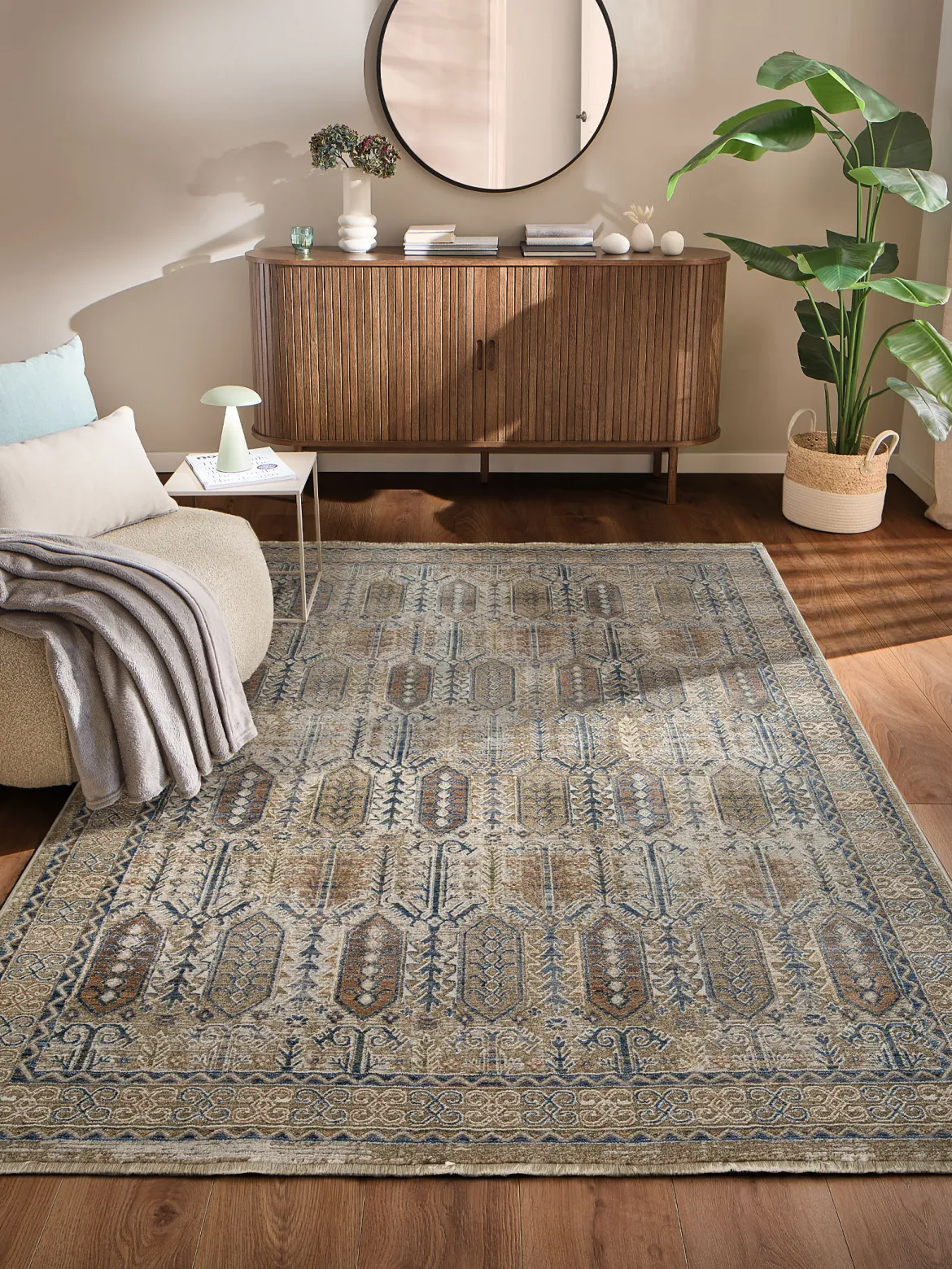 Pinara Vintage-Teppich, Vintage Blau