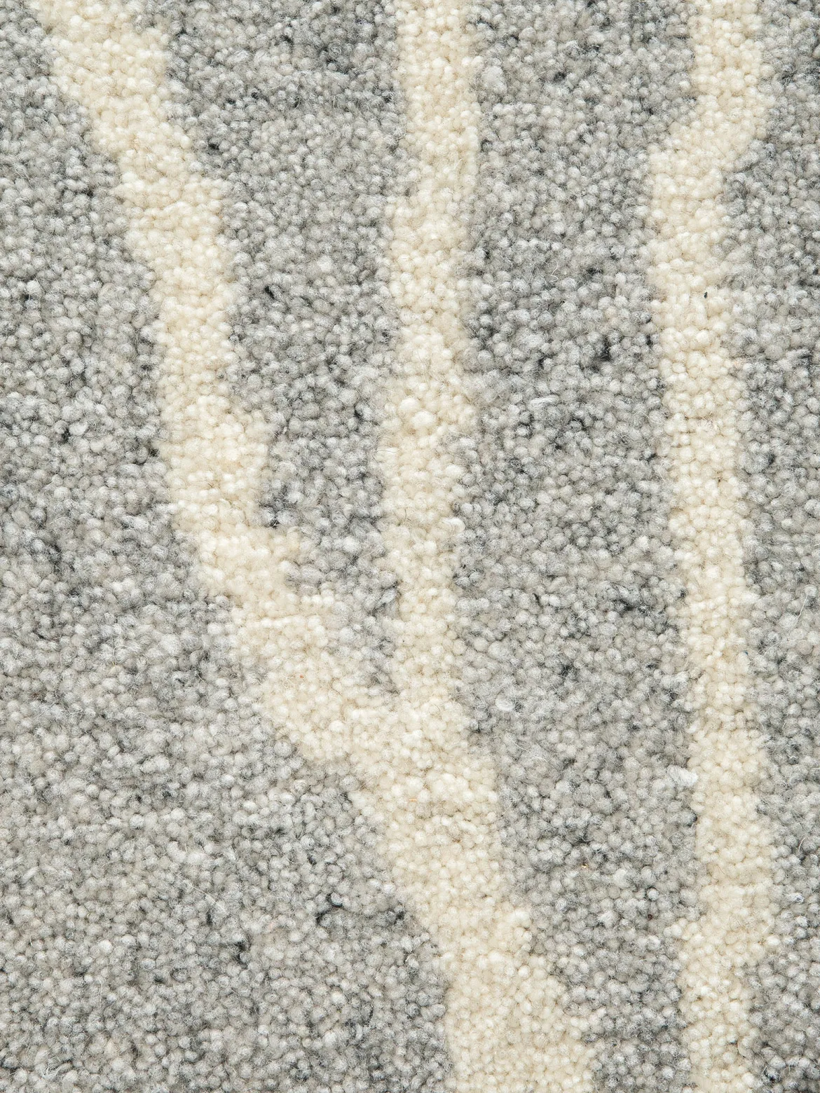 Puranpur Woll-Teppich, Grey Natural